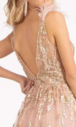 GLS By Gloria GL3048 - Sleeveless Feather A-line Dress -Hot Sale WEDDING Store gls by gloria gl3048 sleeveless feather a line dress prom dresses 30134574284883