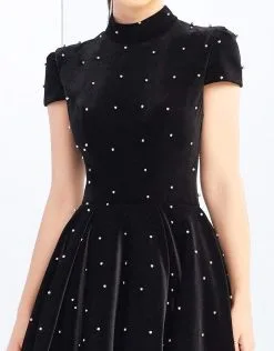 Ieena Duggal - 26000I High Neck Polka Dots A-Line Cocktail Dress -Hot Sale WEDDING Store ieena duggal 26000i high neck polka dots a line cocktail dress special occasion dress 5504617644089