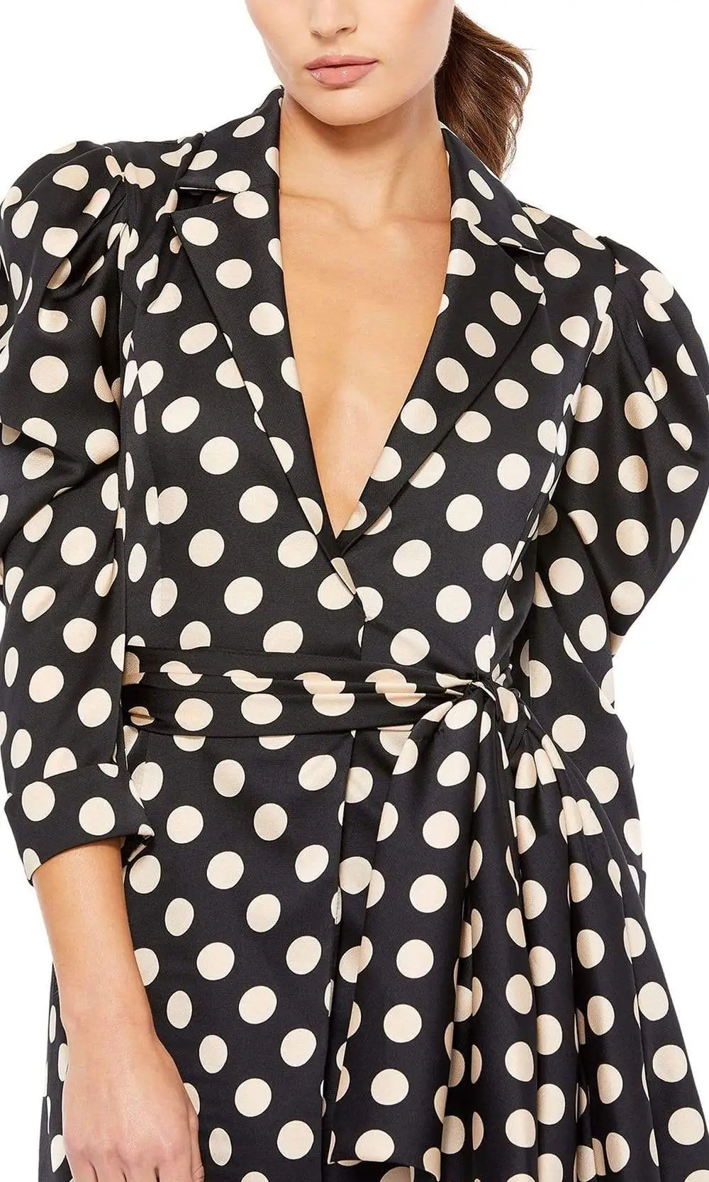 Ieena Duggal - 26499 Quarter Sleeve Polkadot Sheath Dress 3 Ieena Duggal - 26499 Quarter Sleeve Polkadot Sheath Dress - Image 3