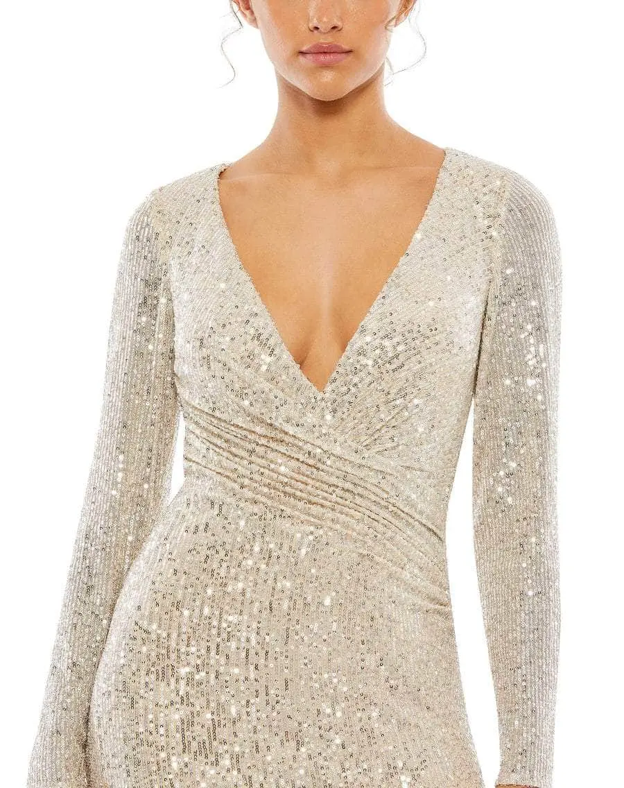 Ieena Duggal 26574 - Long Sleeved Sequined Formal Dress 5 Ieena Duggal 26574 - Long Sleeved Sequined Formal Dress - Image 5