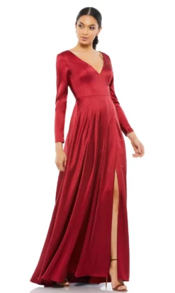Ieena Duggal - 26613 Long Sleeves Pleated Gown 5 Ieena Duggal - 26613 Long Sleeves Pleated Gown -Hot Sale WEDDING Store ieena duggal 26613 long sleeves pleated gown mother of the bride dresses 2 wine 29259608883283
