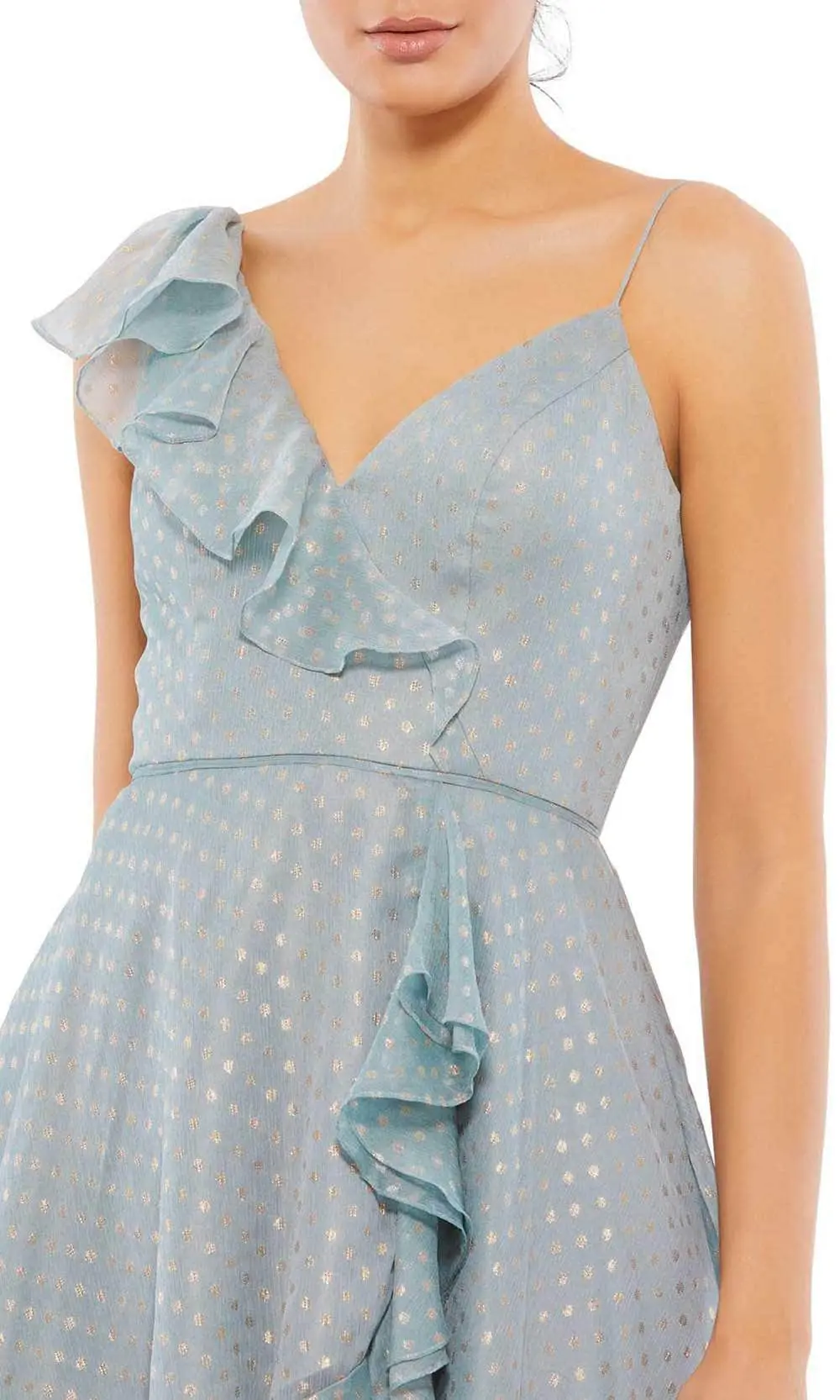 Ieena Duggal 49489 - V-Neck Ruffled A-Line Cocktail Dress 9 Ieena Duggal 49489 - V-Neck Ruffled A-Line Cocktail Dress - Image 9