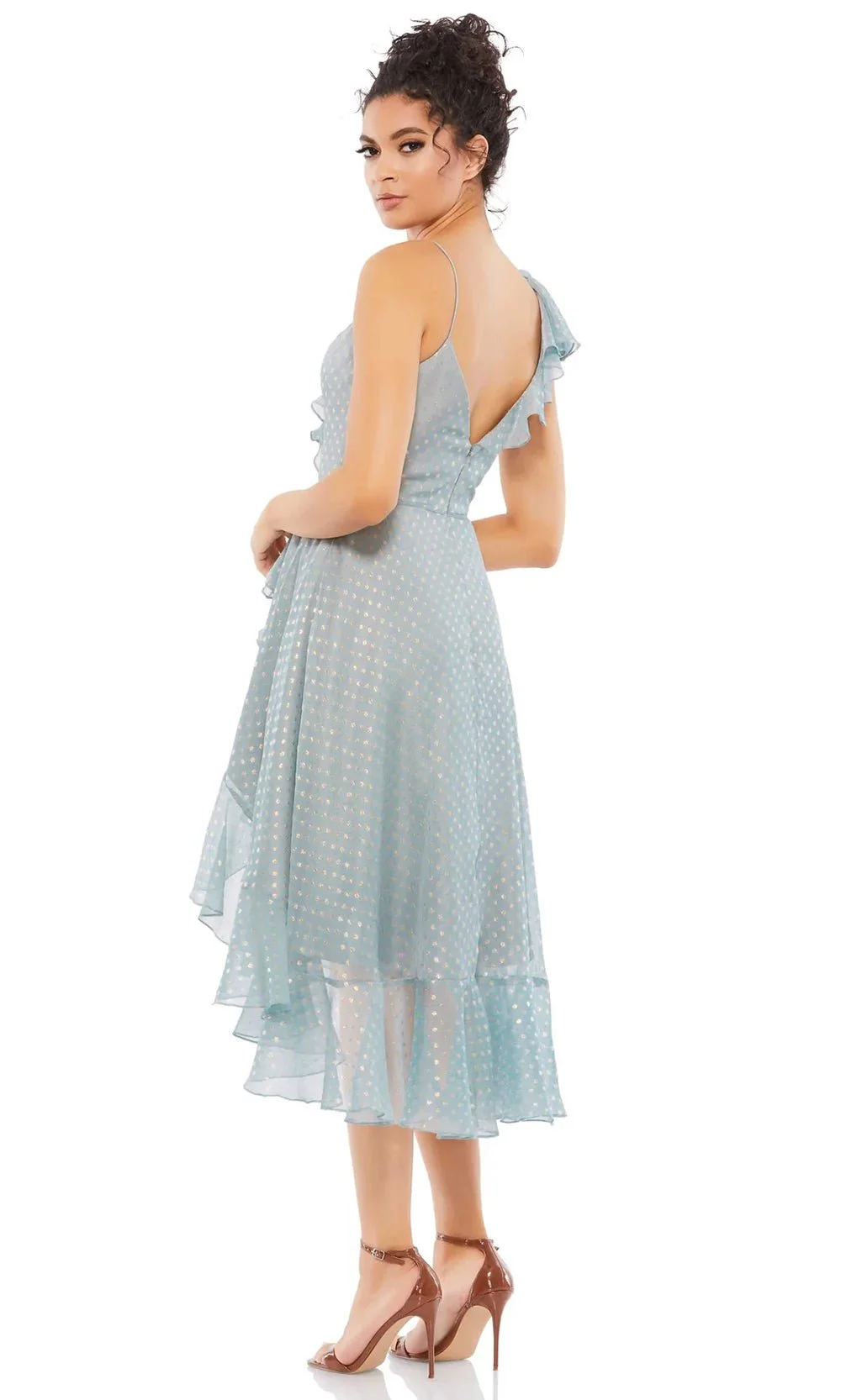 Ieena Duggal 49489 - V-Neck Ruffled A-Line Cocktail Dress 8 Ieena Duggal 49489 - V-Neck Ruffled A-Line Cocktail Dress - Image 8