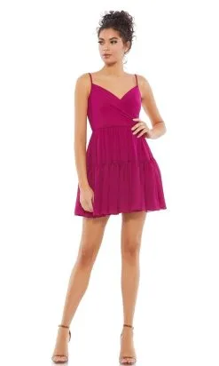 Ieena Duggal - 55424I Sleeveless Tiered Short Dress