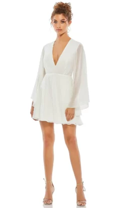 Ieena Duggal 55684 - Long Sleeves V-neck Short Dress -Hot Sale WEDDING Store ieena duggal 55684 long sleeves v neck short dress special occasion dress 30474855972947