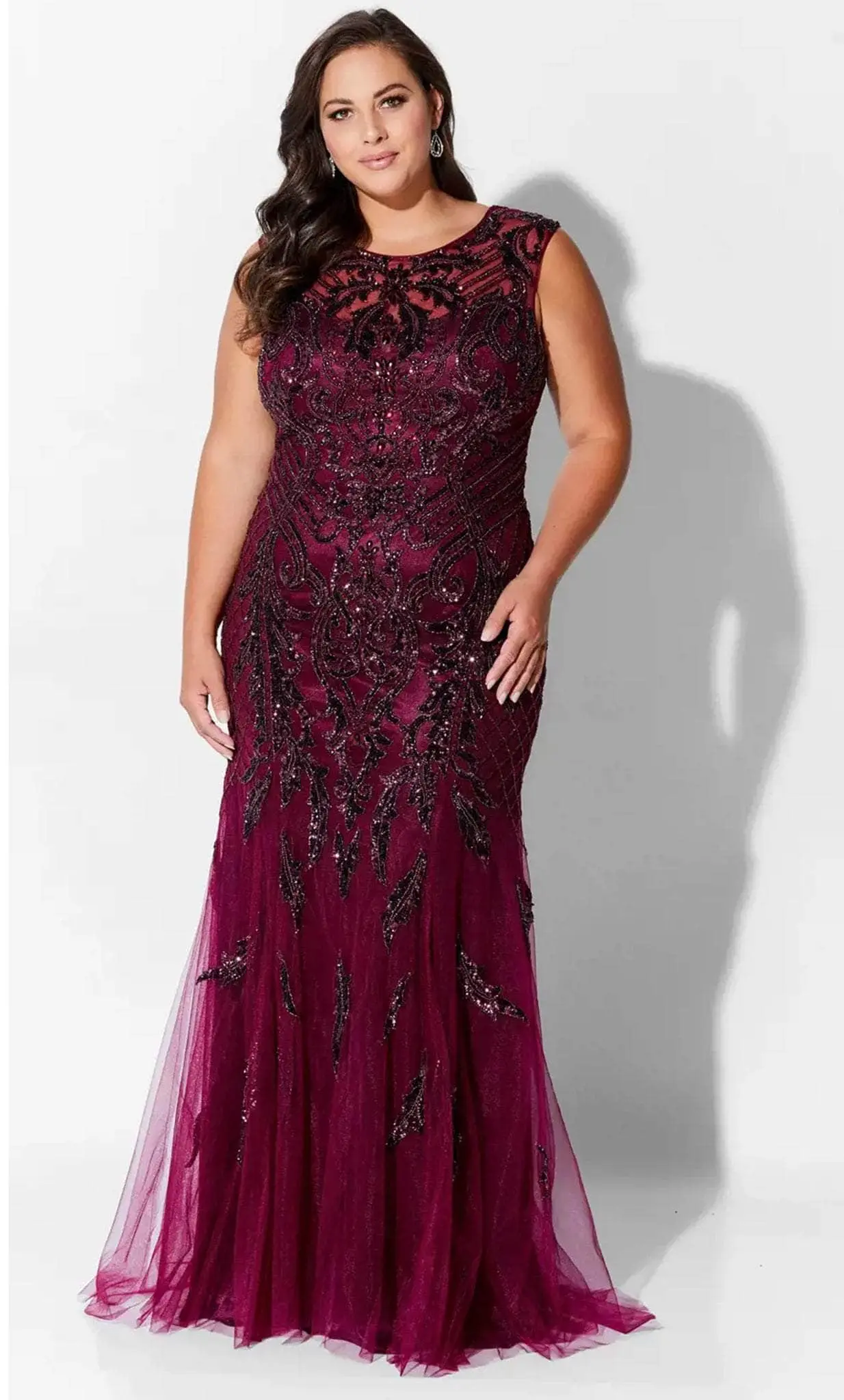 Ivonne D 116D31W - Embellished Sleeveless Mother Of The Bride Dress 4 Ivonne D 116D31W - Embellished Sleeveless Mother Of The Bride Dress - Image 4