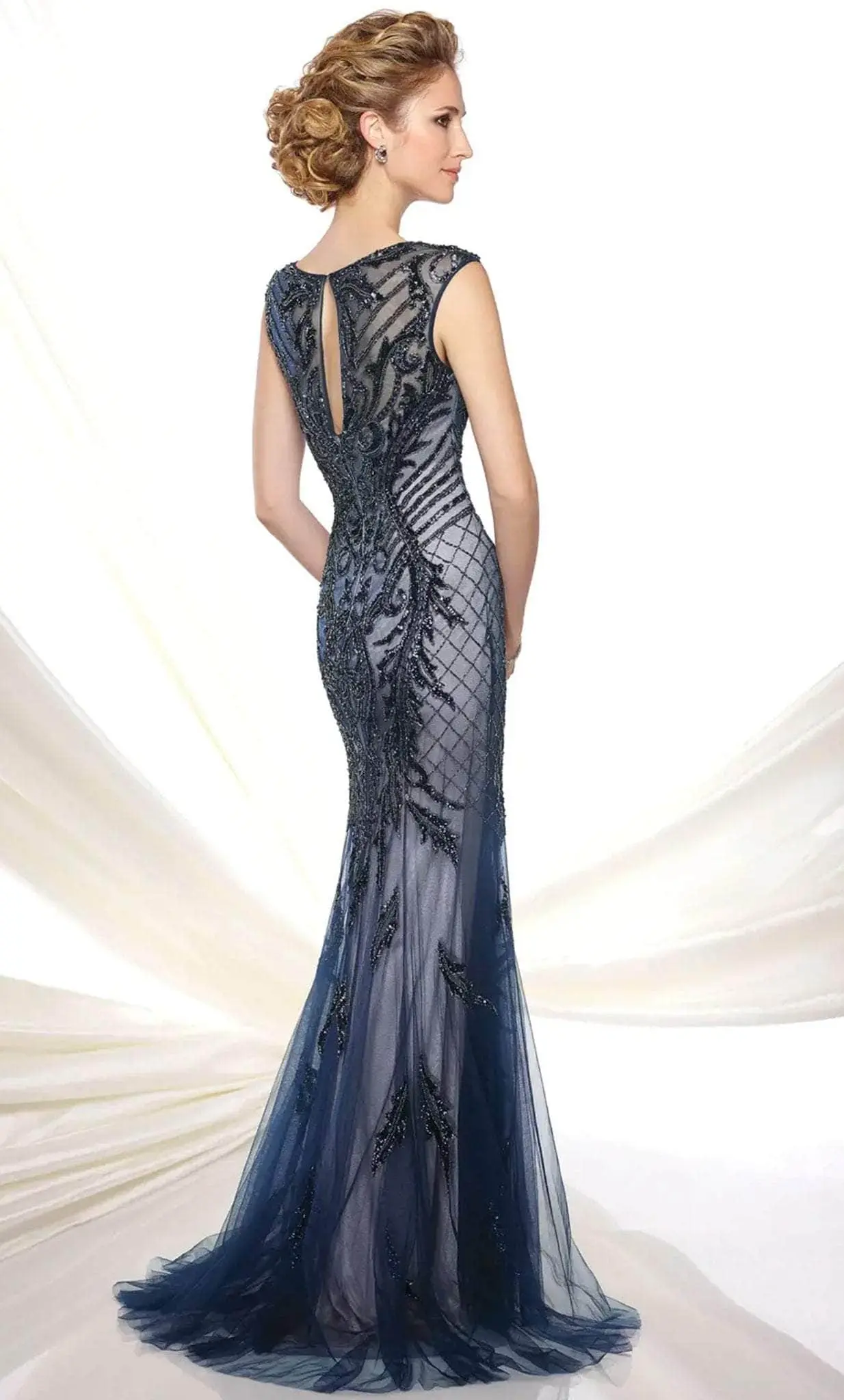 Ivonne D 116D31W - Embellished Sleeveless Mother Of The Bride Dress 2 Ivonne D 116D31W - Embellished Sleeveless Mother Of The Bride Dress - Image 2
