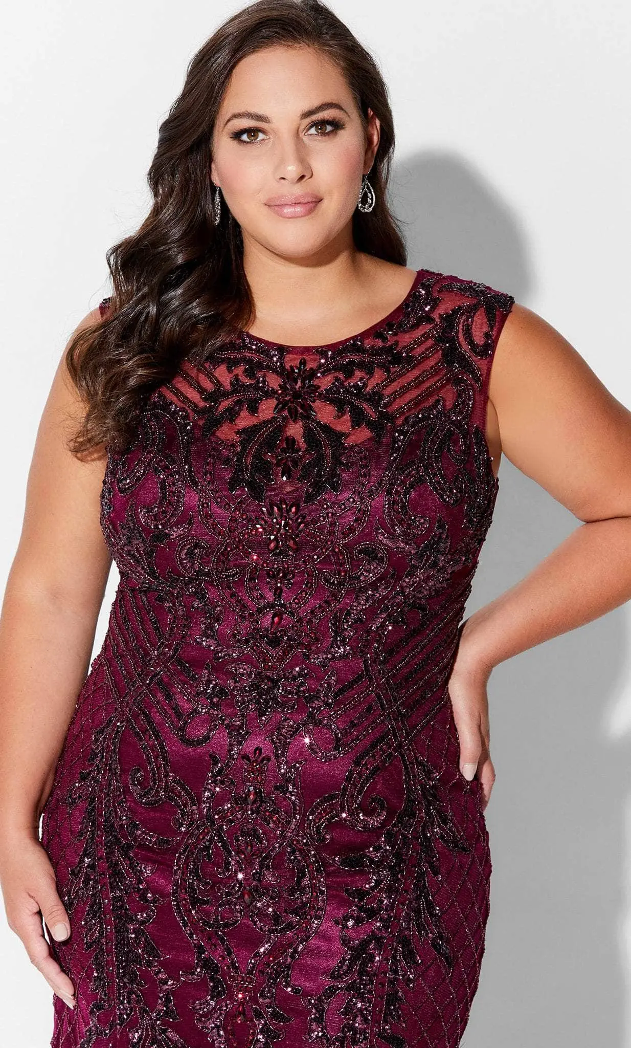 Ivonne D 116D31W - Embellished Sleeveless Mother Of The Bride Dress 5 Ivonne D 116D31W - Embellished Sleeveless Mother Of The Bride Dress - Image 5