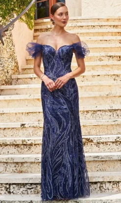 Ivonne D 122D64 - Off Shoulder Beaded Evening Gown -Hot Sale WEDDING Store ivonne d 122d64 off shoulder beaded evening gown mother of the bride dresses 29719250567251