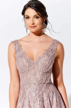 Ivonne D By Mon Cheri - 120D10 Embroidered Lace Pleated A-Line Gown -Hot Sale WEDDING Store ivonne d by mon cheri 120d10 embroidered lace pleated a line gown mother of the bride dresses 28067646931027