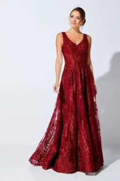 Ivonne D By Mon Cheri - 120D10 Embroidered Lace Pleated A-Line Gown -Hot Sale WEDDING Store ivonne d by mon cheri 120d10 embroidered lace pleated a line gown mother of the bride dresses 28572446818387 scaled