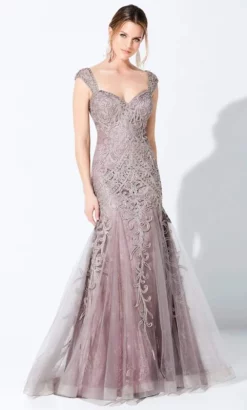 Ivonne D By Mon Cheri - 220D26 Embroidered Sweetheart Gown