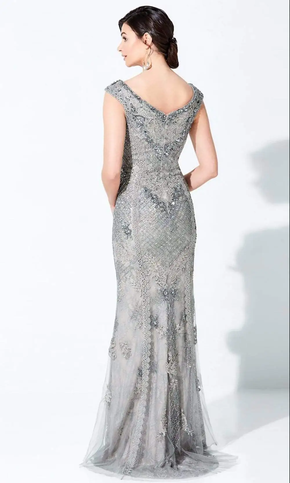 Ivonne D By Mon Cheri - 220D27 Beaded Sheath Gown 2 Ivonne D By Mon Cheri - 220D27 Beaded Sheath Gown - Image 2