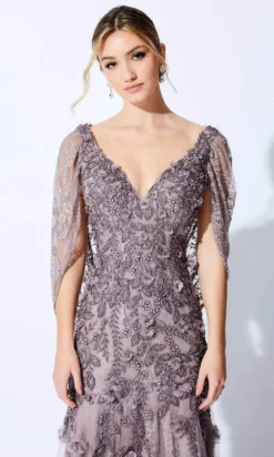 Ivonne D By Mon Cheri - 221D41 V-Neck Fit And Flare Evening Dress -Hot Sale WEDDING Store ivonne d by mon cheri v neck fit and flare evening dress mother of the bride dresses 28553093218387