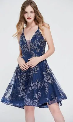 J'Adore Dresses J20087 - Floral V-Neck Cocktail Dress 7 J'Adore Dresses J20087 - Floral V-Neck Cocktail Dress -Hot Sale WEDDING Store j adore dresses j20087 floral v neck cocktail dress special occasion dress 2 navy 30978041053267