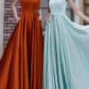J'Adore Dresses J22018 - Scoop Neck Satin Evening Dress