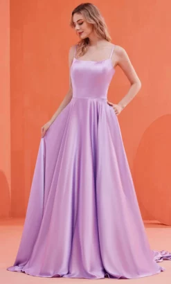 J'Adore Dresses J22018 - Scoop Neck Satin Evening Dress -Hot Sale WEDDING Store j adore dresses j22018 scoop neck satin evening dress special occasion dress 2 lilac 32227962585171