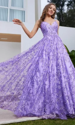 J'Adore Dresses J23035 - Embellished Tulle Ballgown -Hot Sale WEDDING Store j adore dresses j23035 embellished tulle ballgown special occasion dress 2 purple 32346686783571