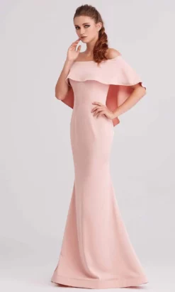 J'Adore Dresses - J15010 Off Shoulder Satin Mermaid Gown