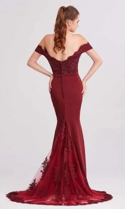 J'Adore Dresses - J15016 Off Shoulder Beaded Lace Bodice Mermaid Dress -Hot Sale WEDDING Store j adore j15016 off shoulder beaded lace bodice mermaid dress evening dresses 15521508720723