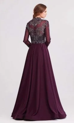 J'Adore Dresses - J15022 Beaded Long Sleeve High Neck A-line Gown -Hot Sale WEDDING Store j adore j15022 beaded long sleeve high neck a line gown evening dresses 15899120664659