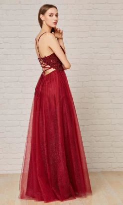 J'Adore Dresses - J18008 Lace Tulle V Neck A-line Gown -Hot Sale WEDDING Store j adore j18008 lace tulle v neck a line gown evening dresses 15647920586835