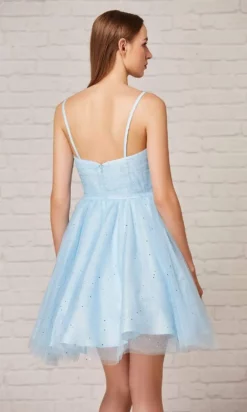 J'Adore Dresses - J18086 Glitter V Neck A-Line Short Dress -Hot Sale WEDDING Store j adore j18086 glitter v neck a line short dress cocktail dresses 15667736641619