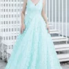 J'Adore Dresses - J20033 Floral Lace Applique A-Line Gown