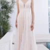 J'Adore Dresses - JM107 Sleeveless Low V Back Beaded Tulle A-Line Gown