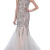 J'Adore Dresses - J11325 Beaded Tulle Mermaid Dress
