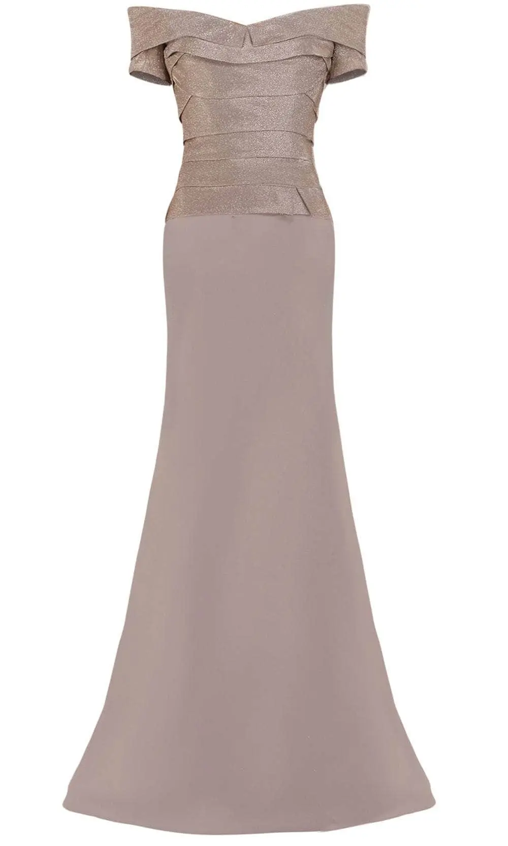 Janique - 5021 Shimmer Off Shoulder Metallic Mermaid Gown 3 Janique - 5021 Shimmer Off Shoulder Metallic Mermaid Gown - Image 3