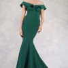 Janique - JQ1801 Split Off The Shoulder Mermaid Evening Gown