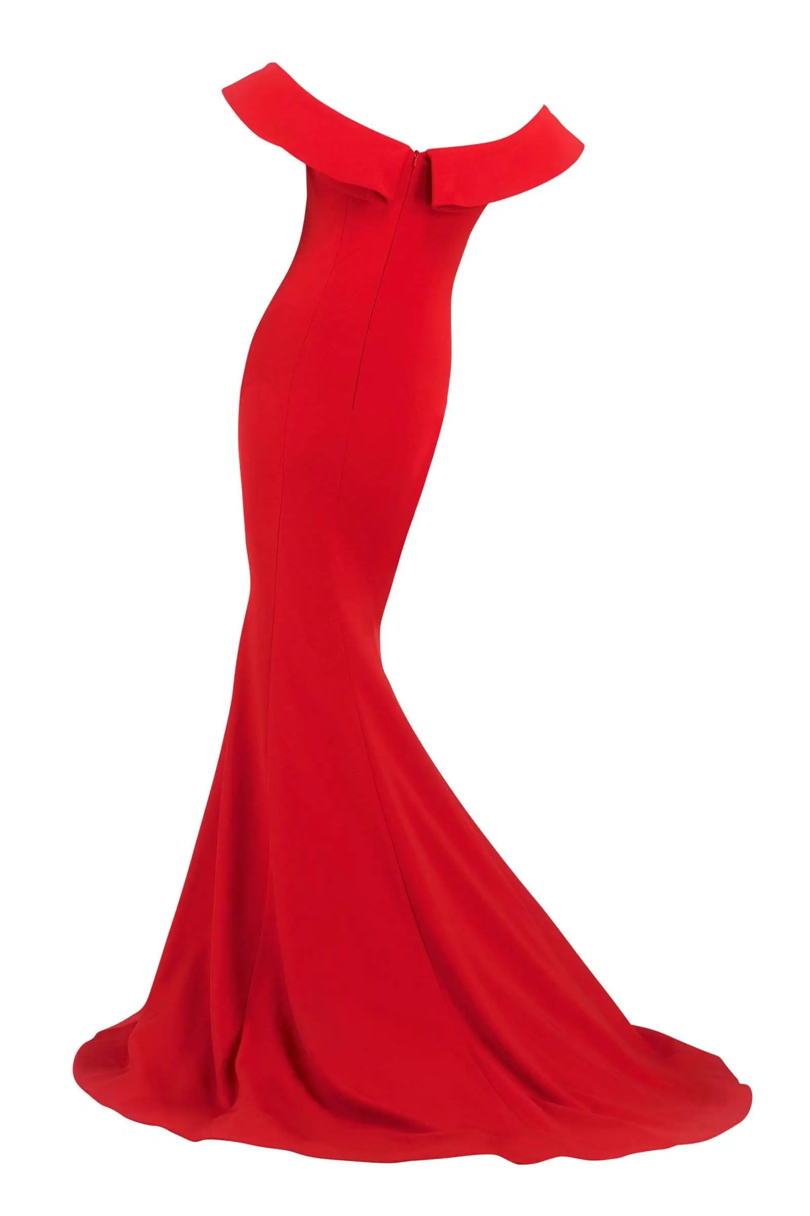 Janique - JQ1801 Split Off The Shoulder Mermaid Evening Gown 8 Janique - JQ1801 Split Off The Shoulder Mermaid Evening Gown - Image 8