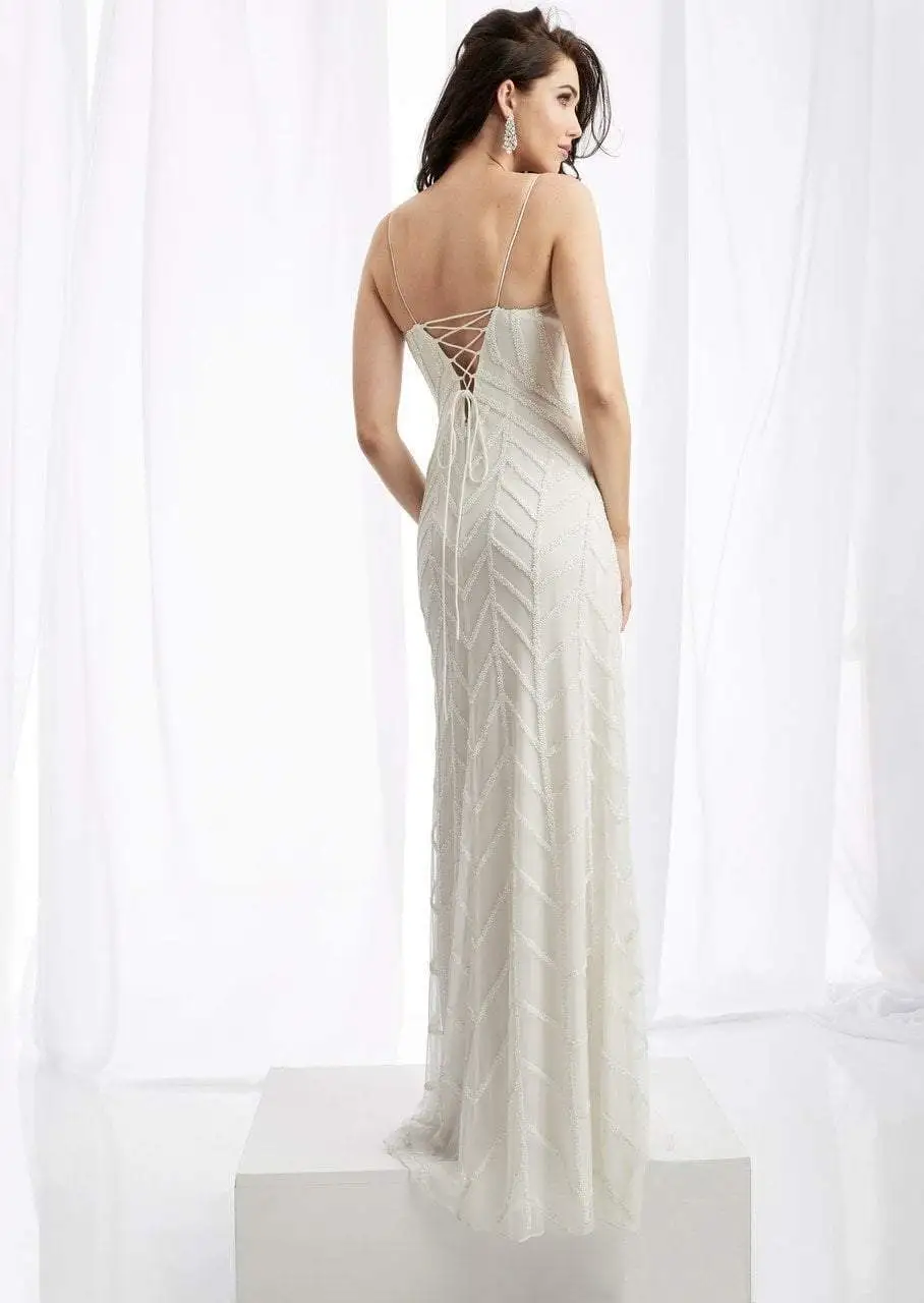 Jasz Couture - Beaded V-Neck Gown 1356 2 Jasz Couture - Beaded V-Neck Gown 1356 - Image 2