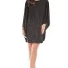 Johnathan Kayne - 7078 Sequined A-line Dress With Long Sleeves