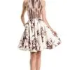 Johnathan Kayne - 7201 Haltered Floral Print Cocktail Dress