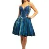 Johnathan Kayne - 9202 Knee Length Jewel Strewn A-Line Dress