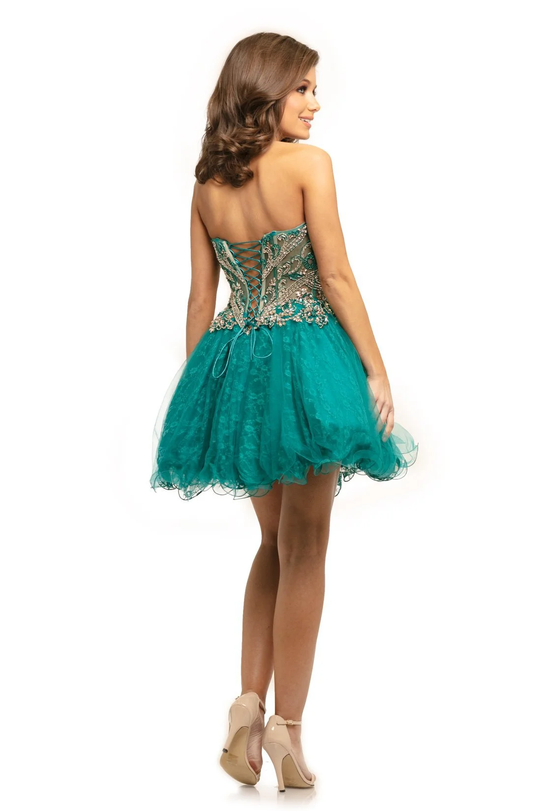 Johnathan Kayne - 9214 Appliqued Sweetheart Cocktail Dress 4 Johnathan Kayne - 9214 Appliqued Sweetheart Cocktail Dress - Image 4