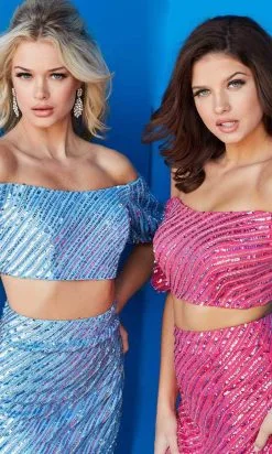 Jovani 05182 - Two-Piece Stripe Sequin Dress 9 Jovani 05182 - Two-Piece Stripe Sequin Dress -Hot Sale WEDDING Store jovani 05182 two piece stripe sequin dress special occasion dress 30552900567123