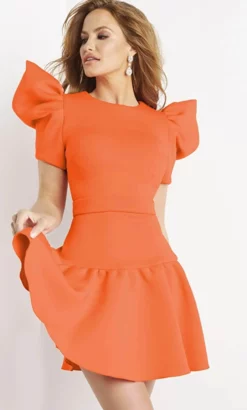 Jovani 07597 - Puffed Sleeves Cocktail Dress -Hot Sale WEDDING Store jovani 07597 puffed sleeves cocktail dress cocktail dresses 32138263920723