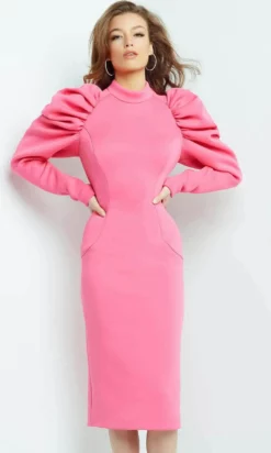 Jovani 09355 - Oversized Puff High Neck Cocktail Dress -Hot Sale WEDDING Store jovani 09355 oversized puff high neck cocktail dress special occasion dress 29865641214035