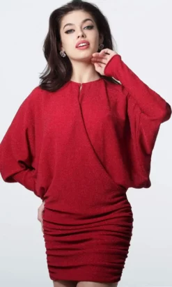 Jovani - 1869 Batwing Sleeve Ruched Shimmer Jersey Cocktail Dress 5 Jovani - 1869 Batwing Sleeve Ruched Shimmer Jersey Cocktail Dress -Hot Sale WEDDING Store jovani 1869 batwing sleeve ruched shimmer jersey cocktail dress cocktail dresses 14619777007699