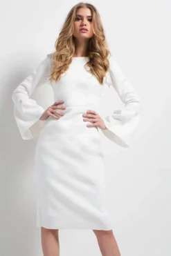 Jovani - 50160 Bell Sleeved Bateau Column Dress