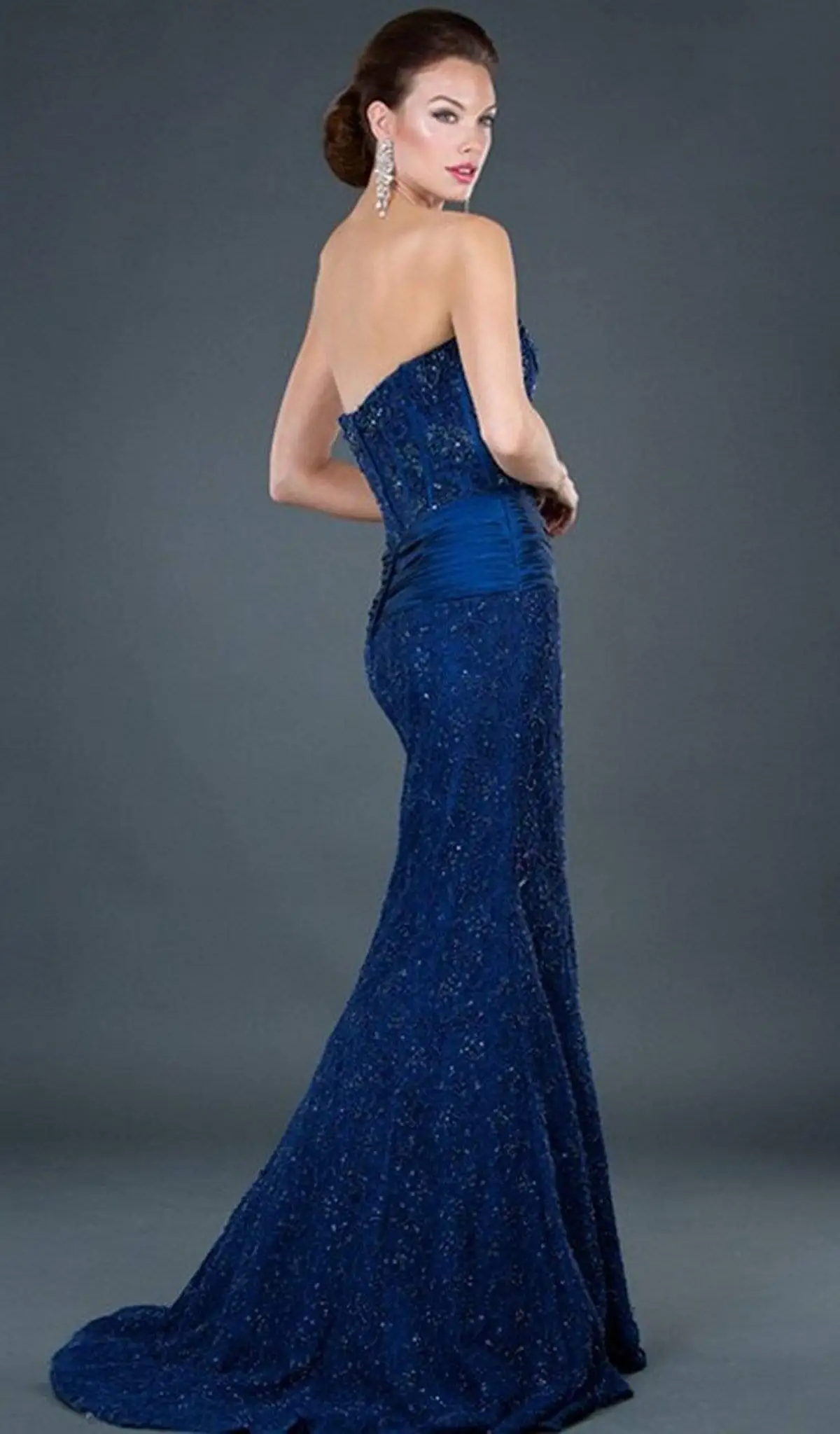 Jovani - 5470 Strapless Corset Bodice Beaded Mermaid Gown 2 Jovani - 5470 Strapless Corset Bodice Beaded Mermaid Gown - Image 2