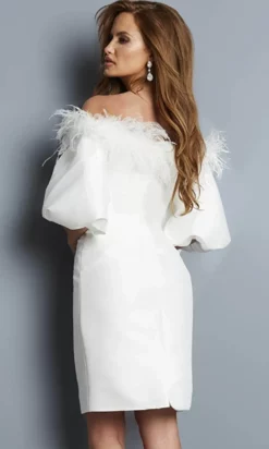 Jovani 08211 - Off Shoulder Feather Detailed Prom Dress -Hot Sale WEDDING Store jovani 8211 off shoulder feather detailed prom dress cocktail dresses 31159625973843