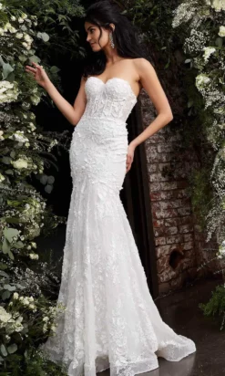Jovani Bridal - JB02836 Embroidered Strapless Bridal Dress -Hot Sale WEDDING Store jovani bridal jb02836 embroidered strapless bridal dress bridal dresses 28325844910163