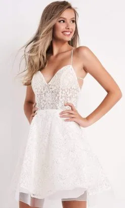 JVN By Jovani - JVN04709 Strappy Bare Back Lace Fit And Flare Short Dress 5 JVN By Jovani - JVN04709 Strappy Bare Back Lace Fit And Flare Short Dress -Hot Sale WEDDING Store jovani jvn04709 strappy bare back lace fit and flare short dress homecoming dresses 15138050605139