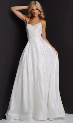 JVN By Jovani - JVN06796 Strapped Sweetheart Mikado Gown