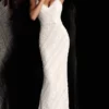 JVN By Jovani - JVN62488 Embellished Plunging V-neck Trumpet Dress