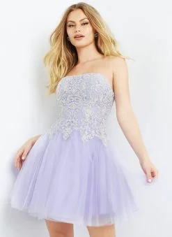 JVN By Jovani - JVN63635 Gilded Straight Across Neck Mesh A-line Dress -Hot Sale WEDDING Store jovani jvn63635 gilded straight across neck mesh a line dress homecoming dresses 0 light lavender silver 28473990938707